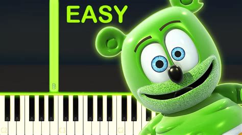 THE GUMMY BEAR SONG EASY Piano Tutorial YouTube