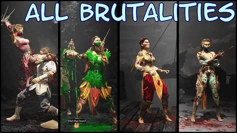 Mileena All Brutalities Mortal Kombat Youtube