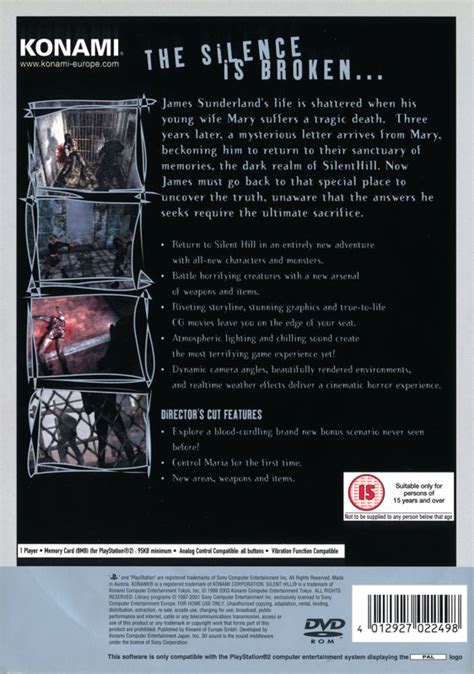 Silent Hill Restless Dreams Box Cover Art Mobygames