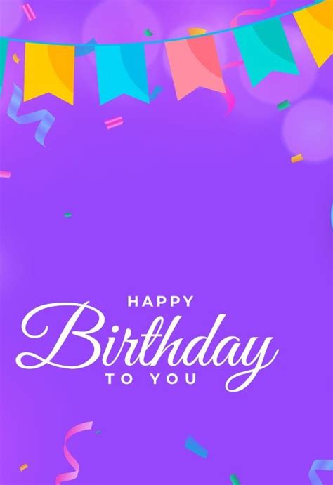 Birthday Banner on Purple Background – MasterBundles