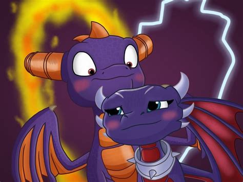 Fire And Lighting Love By Justsomepainter11 Spyro The Dragon Spyro