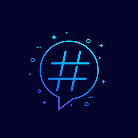 Hashtag Icon Linear 2119571 Vector Art At Vecteezy