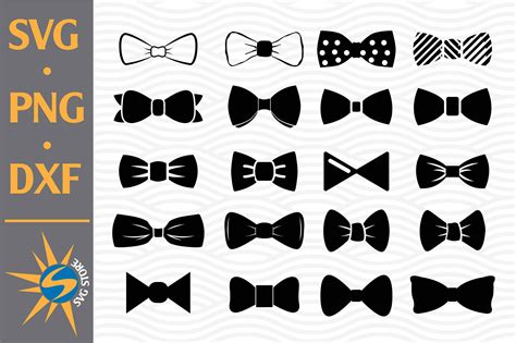 Bow tie silhouettes svg bow tie clipart bundle svg bow tie svg cut file ...