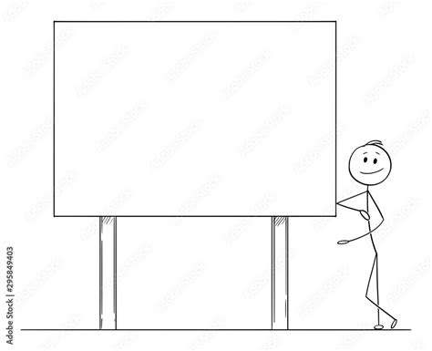 Vector Cartoon Stick Figure Drawing Conceptual Illustration Of Man Or