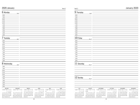 Standard Diary Page Layouts | Sagamore