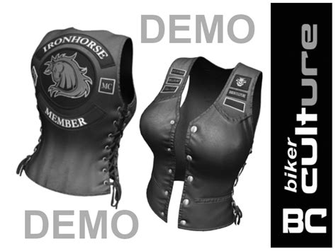 Second Life Marketplace Demobiker Culturewomens Mc Biker Vest Demo