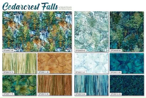 Northcott Cedarcrest Falls Scenic Wide Backing Teal Multi