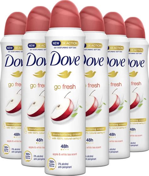 Dove Go Fresh Apple And White Tea Anti Transpirant Deodorant Spray 6 X