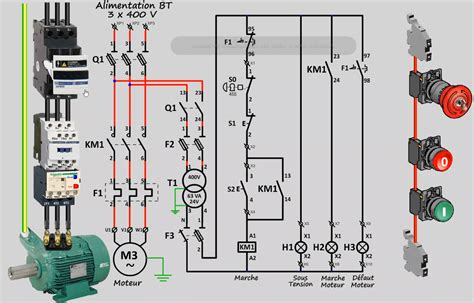 Animation Moteur Asynchrone Triphasé Bleu