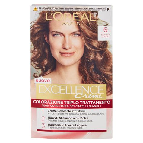 Loréal Paris Excellence Crema Colorante Triplo Trattamento Avanzato 6 Biondo Scuro Carrefour