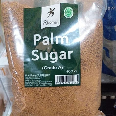 Jual Palm Sugar Ricoman Gula Aren Bubuk 400gr Grade A Shopee