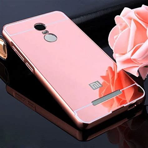 Buy Mirror Back Cover Rose Gold Case Metal Frame For Redmi Note 3 Online ₹349 From Shopclues