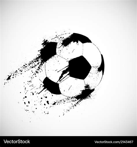 Grunge Soccer Ball Vector