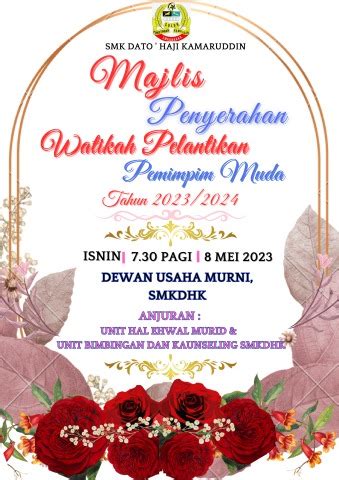 Buku Program Majlis Penyerahan Watikah Pelantikan Pemimpim Muda Sesi