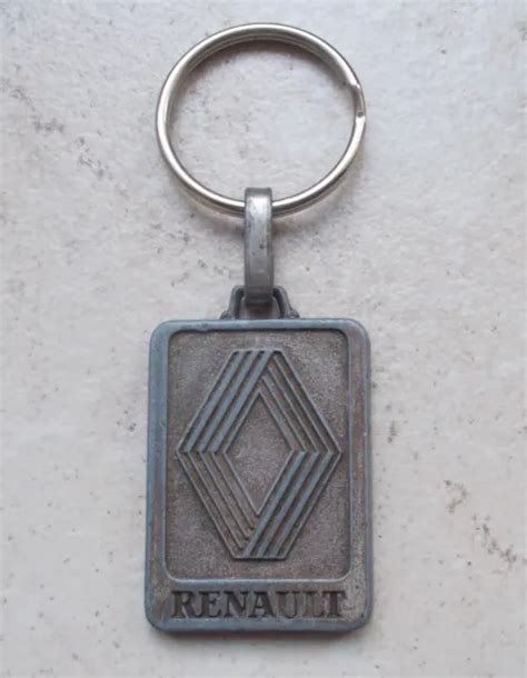 ANCIEN PORTE CLEFS clés vintage RENAULT Metal automobilia 1980s France