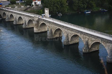 The Bridge on the Drina stock image. Image of crystal - 100853739