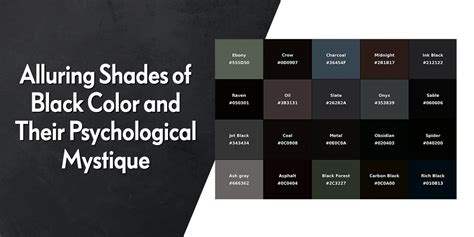 Alluring Shades Of Black Color And Their Psychological Mystique