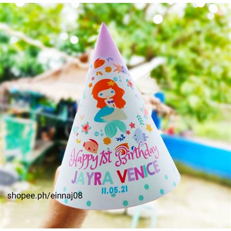 10pcs Under The Sea Mermaid Party Hats Personalized Party Hats