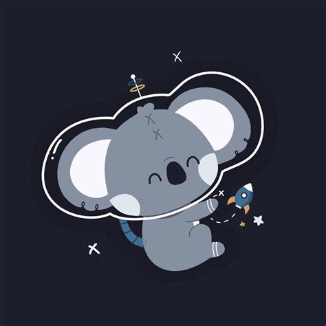 Aesthetic Cute Koala Cartoon Wallpaper