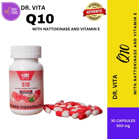 Dr Vita Q10 With Nattokinase And Vitamin E 30 Capsules X 500 Mg