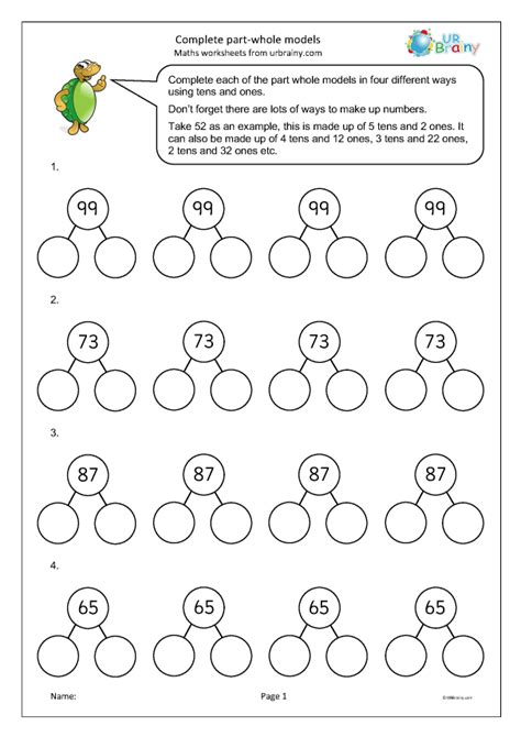 Complete Part Whole Models Number And Place Value By URBrainy