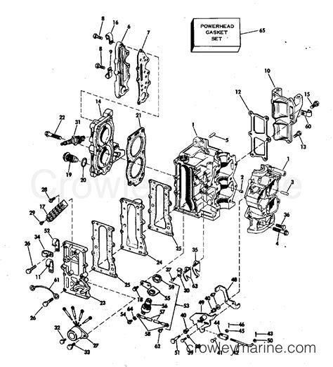 Cylinder Crankcase Johnson Outboards R A Crowley Marine