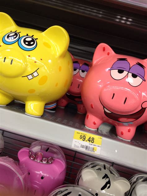 Spongebob And Patrick Piggy Banks I Found At Walmart For 10 Each