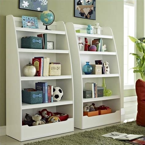 Kids 4 Shelf Bookcase In White Finish 9627196