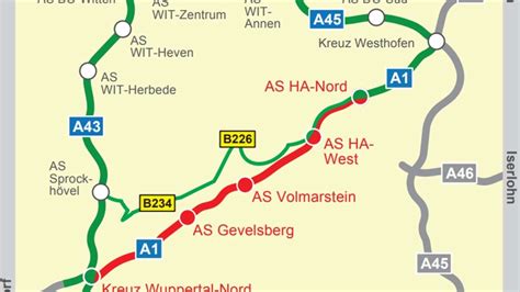 Vollsperrung Der A Zwischen Kreuz Wuppertal Nord Und Hagen West In