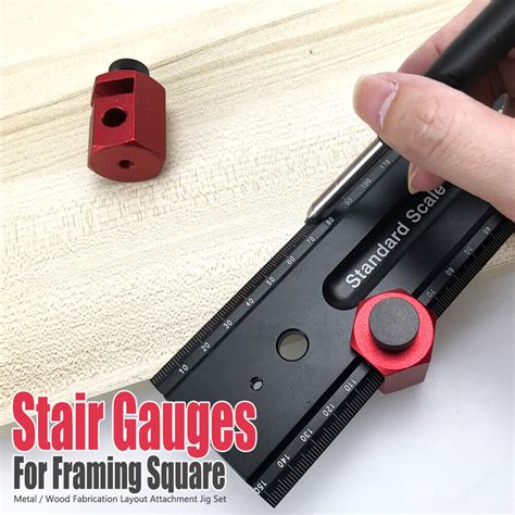 Pcs Tall Stair Gauges Framing Square Attachment For Stair Layout Red