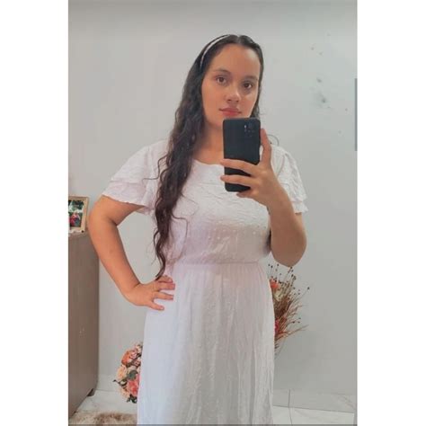 Vestido longo branco tecido duna pipoca Moda Evangélica Casamento Civil