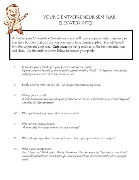 Elevator pitch in Word and Pdf formats