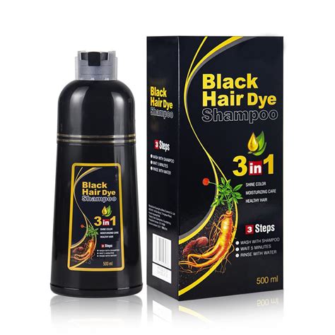 Cupben Black Hair Dye Shampoohair Dye Shampoo 3 In 1instant Black Coloring