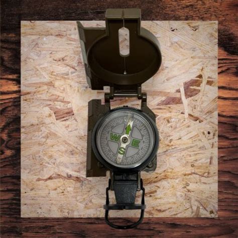 Pocket Army Style Compass Military Camping Hiking Survival Brown Metal Ebay