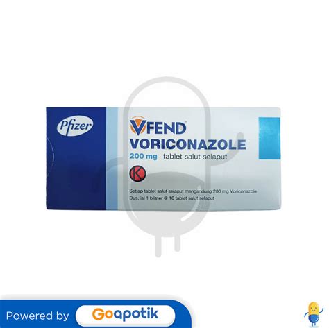 Ulasan Produk VFEND 200 MG BOX 10 TABLET