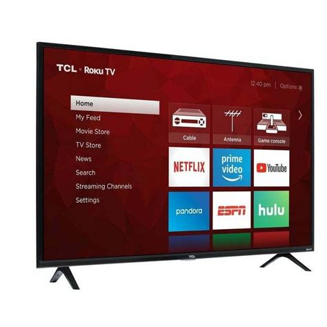 Black Tcl Inches Smart Qled Tv Metallic Gray Finish At In