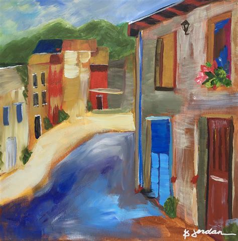 Original Painting Original Italian Village Painting Wall | Etsy