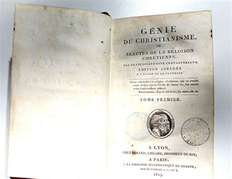 The Genius Of Christianity 1819 Tome I Le Génie Du Etsy