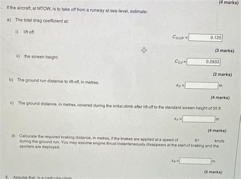 Solved If the aircraft, at MTOW, is to take off from a | Chegg.com