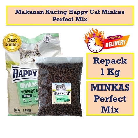 Jual Makanan Kucing Happy Cat Minkas Perfect Mix Dewasa Kemasan Kg