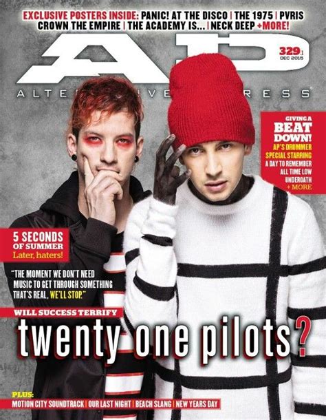 Twenty One Pilots Alternative Press Magazine Cover Twenty One Pilots Ap Magazine Magazine