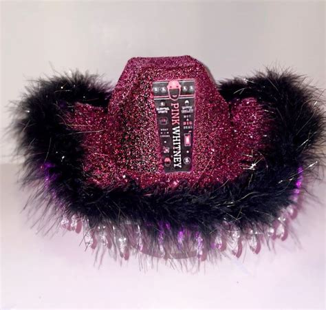 Pink Whitney Glitter Cowboy Hat Fully Custom Light Up Cowboy Party Hat