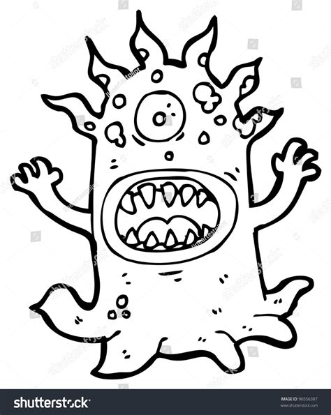 Scary Monster Cartoon Stock Illustration 96556387 - Shutterstock