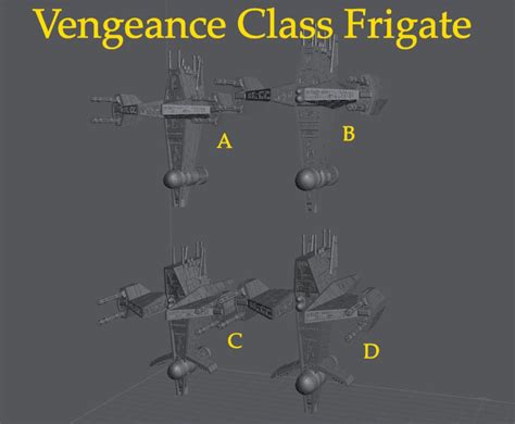 Zann Consortium Vengeance Class Frigate For Star Wars Armada Or Display