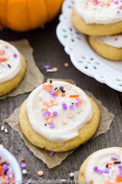 Frosted Pumpkin Cookies Spend With Pennies