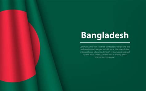 Wave flag of Bangladesh with copyspace background. 22754684 Vector Art ...