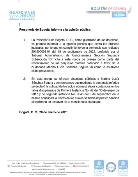 Personería de Bogotá Guardianes de tus Derechos Acuerdos