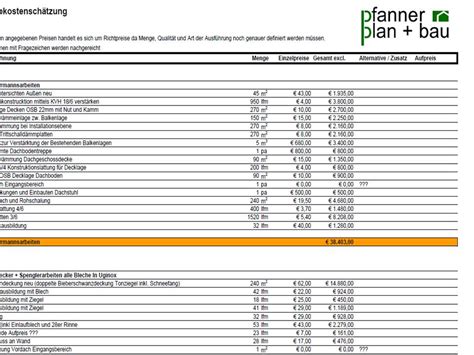 Baumanagement Pfanner Plan Bau