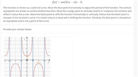 f x sec 2 xπ 2 The function in shown as a solid Chegg