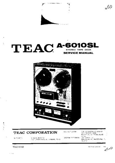 Teac A 6010 Sl Service Manual Repair Schematics